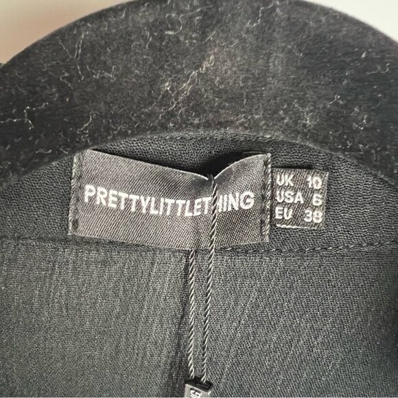 Prettylittlething, Lace Up Detail Bodycon Dress in Black. Size: 6 (US). NWT - Picture 6 of 13